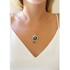 LESLIE BOULES Collar con colgante de oro de ojo malvado