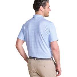 vineyard vines Men's Printed Sankaty Performance Polo, Bonefish Jake Blue