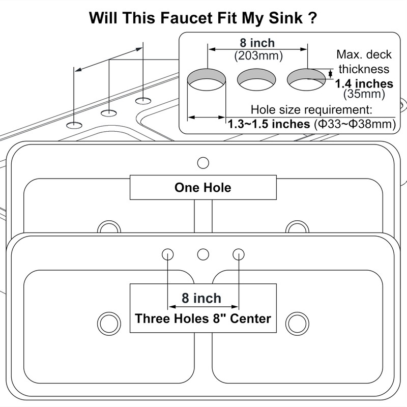 Derengge Matte Black Kitchen Faucet,Single Handle Pull Out Kitchen Faucet