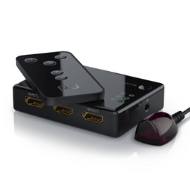 CSL - 4k HDMI Switch 3 Port HDMI Switch - 3D CEC - 36 Bit Deep Colour - Full HD 1080p Ultra HD 2160p Resolution up to 4K at 30Hz