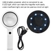 5/11X Magnifying Glass with 8 LED Light Hnadheld Desktop Multifunctional
