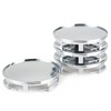 C-FUNN 4pcs 75mm/69mm Silver Car Wheel Hub Cap Cover For