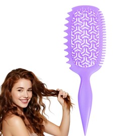Cepillo desenredante para cabello rizado, para uso en seco y húmedo, ideal para mujeres. Define rizos y es perfecto para la ducha y los viajes.