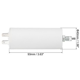 PATIKIL CBB60 30uf Running Capacitor, AC 450V 4 Pins 50/60Hz Cylinder Base with M8 Screw for Washing Machine, Cleaning Machine, Pump Motor Star