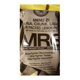 Andrews Corner MRE Meals Survival Food 2019 US MILITARY MEALS READY TO EAT Meal Prepper Food (Tuna with Lemon Pepper - Meal 21)