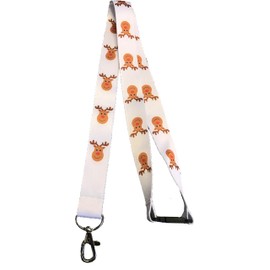 Festive Christmas Rudolf/Reindeer Neck Lanyard/Badge Holder/Key/Whistle with Safety Breakaway