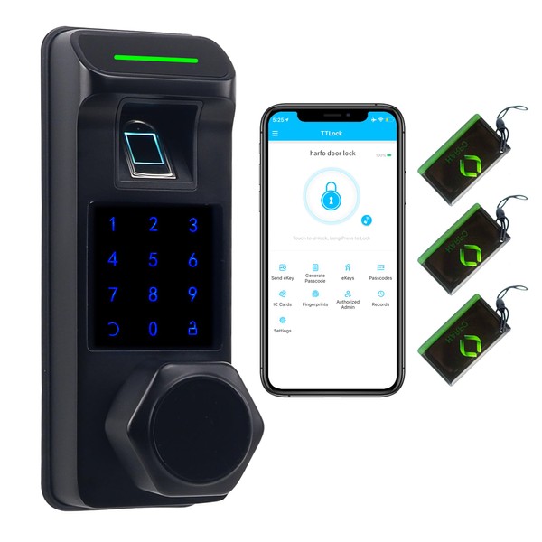 Harfo Fingerprint Door Lock, Heavy Duty Keyless Entry Door Lock,