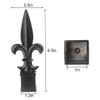 Fence Finials Fleur De Lis High-Impact Aluminium Alloy Black Finial