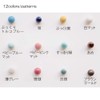 B&Dminoyaki KO-S6 Mino Ware Earrings (Ceramic Posts), Small Round Clear