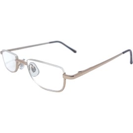Incredible Bargains The Albus Half Moon Half Frame Reading Glasses Readers + 1.50 Gold