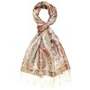 Lorenzo Cana Luxury Pashmina Scarf Jacquard Woven 100% Silk Paisley