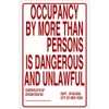 New York city Occupancy sign, FDNY Occupancy sign (white,Reflective, Aluminium