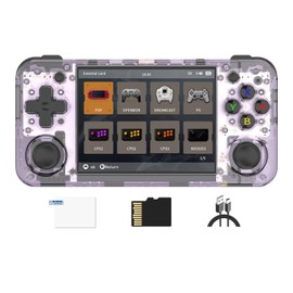 RG35XX H - Consola de juegos de vídeo retro de 3.5 pulgadas, visualización IPS Linux OS 64G TF tarjeta con 5500 juegos clásicos incorporados de 3300 mAh, batería compatible con 5G WiFi y Bluetooth 4.2