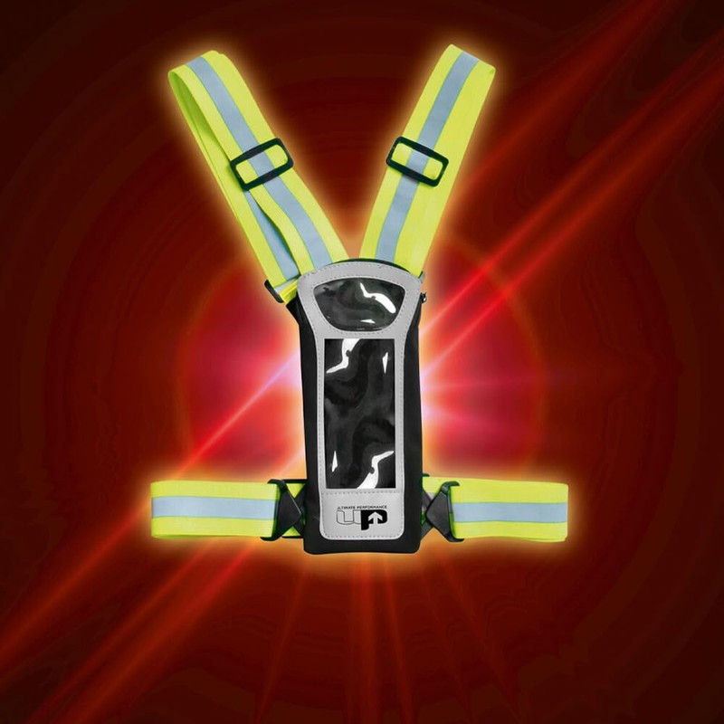 Ultimate Performance Stile LED Runners Phone Vest Fluorescent/Reflective