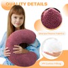 huraty Soft Plush Throw Pillow Novelty Letter Pillow Lambs Wool