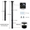 QLLY Adjustable Metal Table Leg, 24-40 inch, 60-100cm, Home Office
