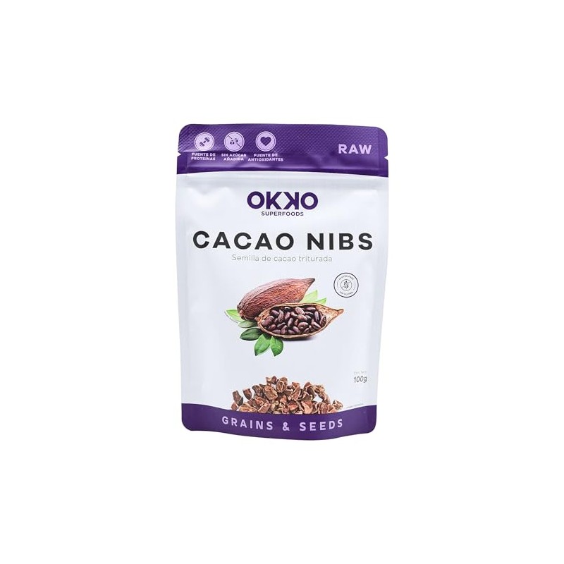 Superfoods Raw Cacao Nibs, 100g, Gluten-Free, No Added Sugar
