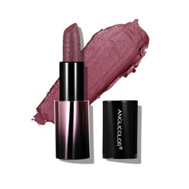 Anglicolor Labial Ciruela Oscura MetáLico Nacarado Brillo 3D Hidratante  Plum lipstick,Color Intenso,Fórmula Cremosa Ligera y Suave para Labios...    