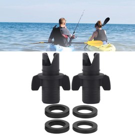 EIMSOAH Kayak Air Valve Connector,Plastic Inflation Valve Adapter Converter Surfboard Kayaks Inflatable Boat Accessory Replacement for Boat Kayak Rubber Boats (Black)