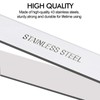 2 Pcs Fish Bone Tweezers, Stainless Steel Flat and Slant Tweezers, Pliers