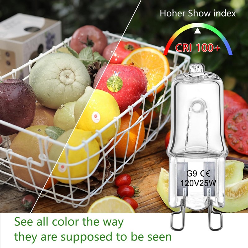 LedWekei G9 Halogen Bulbs,120v 25w Bulb Mini Spotlight Bulbs 2