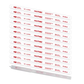 HAUTMEC 10" Hacksaw Blades Set 18 & 24 & 32 TPI – 12 Piece Bi-Metal Replacement Blades Set with High-Speed Steel Teeth and Spring Steel Body, Professional Grade, Fits Most Hacksaw Frames