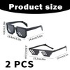 4 Stück Premium-Qualität Thug Life Pixel Mosaik Sonnenbrille,Pixelated Sonnenbrille,Unisex MLG