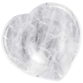 Nupuyai Rock Crystal Thumb Stone Worry Stone Heart Gemstone Massage Stone Palm Stone for Reiki Healing