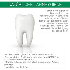 LOGODENT Naturkosmetik EXTRAFRISCHER RUNDUMSCHUTZ daily care Zahncreme mit Fluorid, Mit Bio-Pfferminzöl, Mit Natriumfluorid zur effektiven Kariesprophylaxe, Vegan, 1 x 75ml