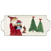 Vietri Old St. Nick Handled Rectangular Platter, Earthenware Steak Salad