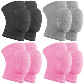 3 Pairs Volleyball Knee Pads for Kids,Anti-Slip Padded Sponge Knee Brace,Soft Breathable Kids Knee Pads,Elastic Knee Protector for Girls Boys Dance Fo