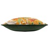 Wylder Nature Wild Gardens Mushroom Repeat Velvet Piped Cushion Cover