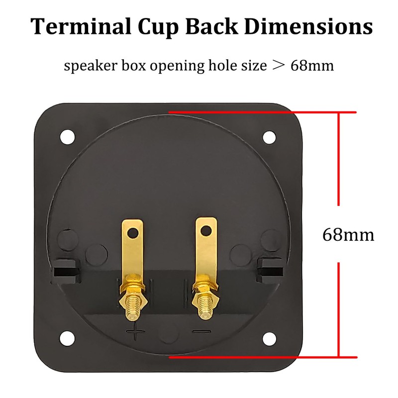 Speaker Box Terminal Cup, Professional 3.1 Inch Double Binding Round