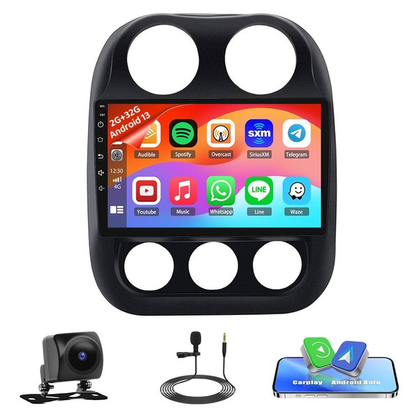 Katutude Car Radio Stereo for Jeep Compass Patriot 2009-2016 with
