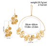 Brishow Gold Leaf Necklace and Earring Set Statement Necklace Set