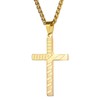 Cupimatch American Flag Cross Necklace Philippians 4:13 Bible Verse Pendant