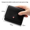 Alpine Swiss Womens RFID Wallet Genuine Leather Trifold ID Window
