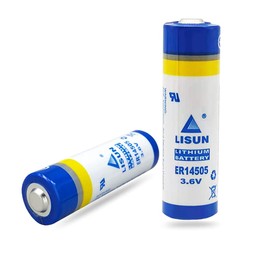 STEPMAX LISUN ER14505 AA Lithium Battery, 3.6V 2400mAh Water Electricity Meter PLC Facility Equipment Spare Battery (2 Count)