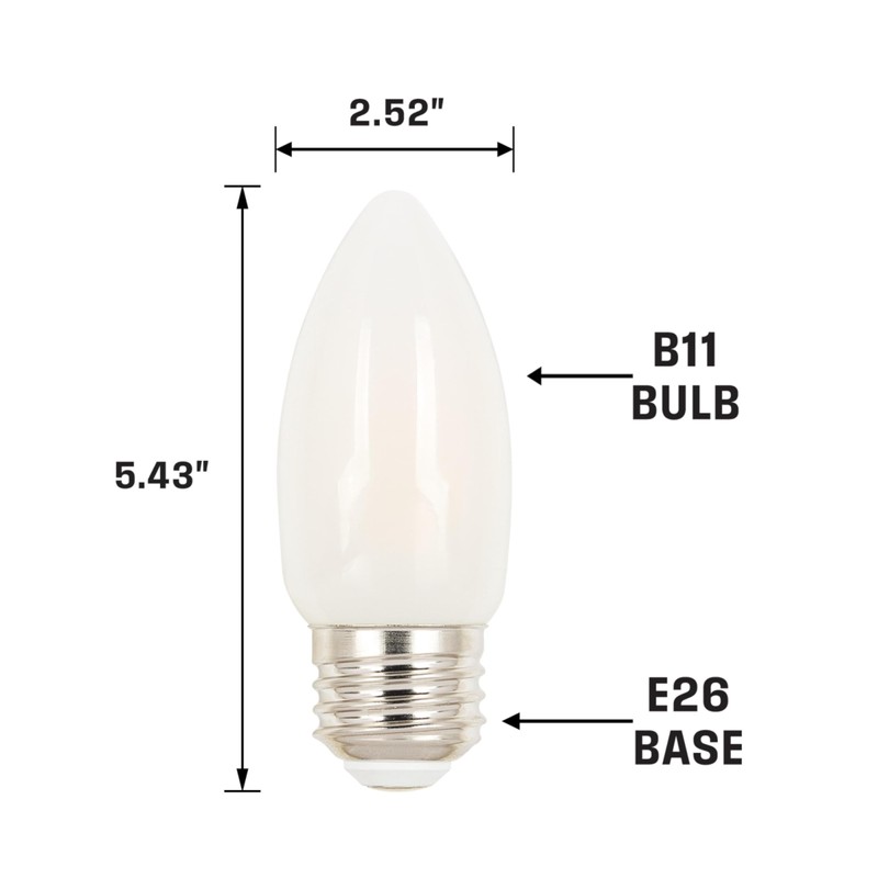 Westinghouse 5315020 4.5 Watt (60 Watt Equivalent) B11 Dimmable Frosted