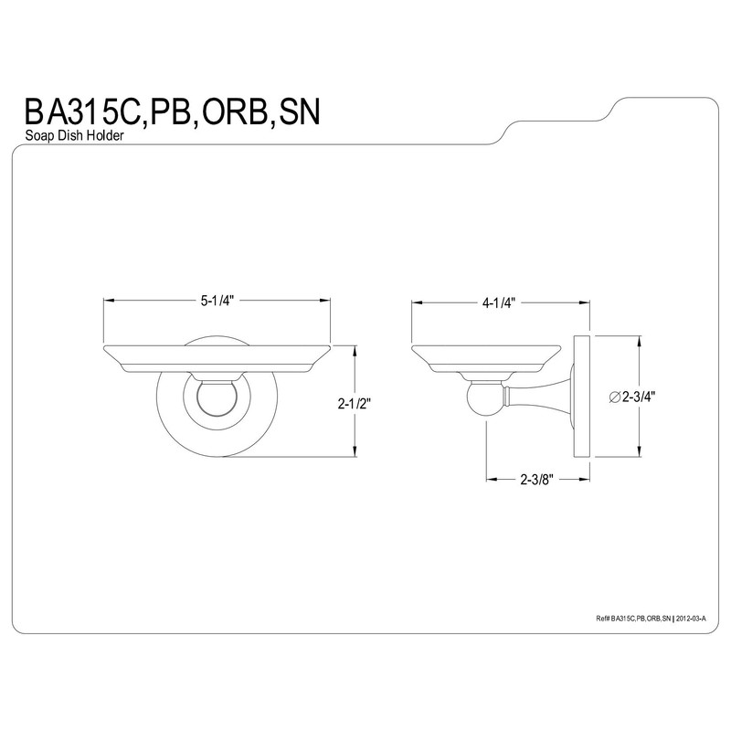 Kingston Brass BA315PB Classic Soap Dish, Polished Brass