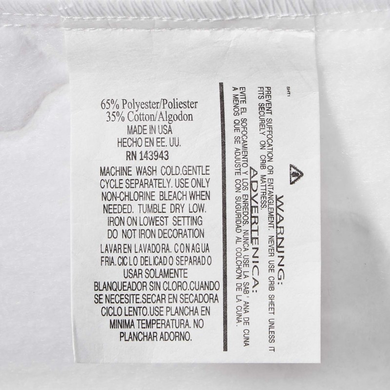 Babydoll Bedding Fitted Waterproof Bassinet Mattress Protector, 13X29, White