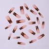 BABALAL Square Press on Nails Long Fake Nails Brown French