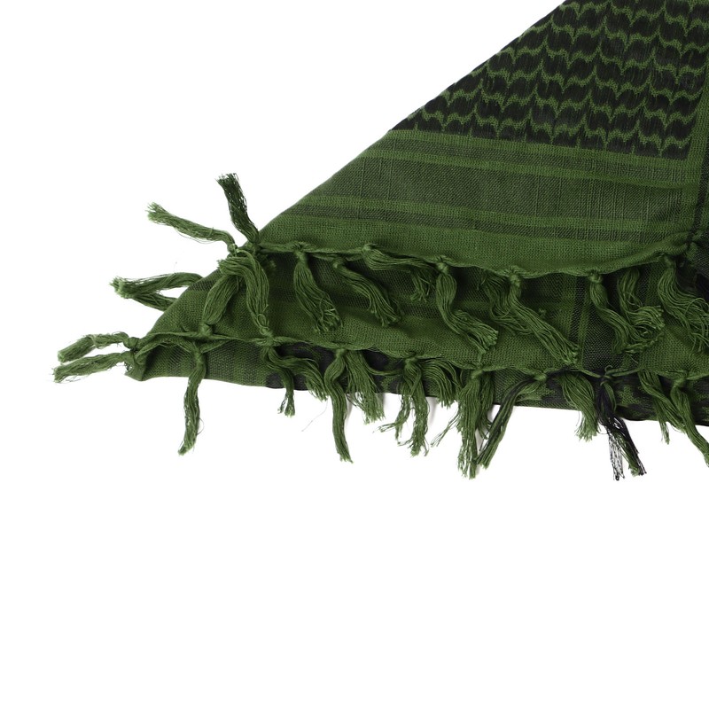 Scarf Head Wrap Breathable Kerchief Comfortable Shawl Green with Tassels