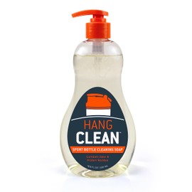 Hang Clean Sport Bottle Soap for Cleaning Shaker Bottle Blenders and Water Bottles, Plant Based, Combats Protein Residue and Odor, 16.9 Fl Oz (1 Pack)