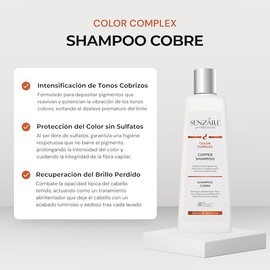 Senzáre Shampoo Copper Para Cabello Cobrizo