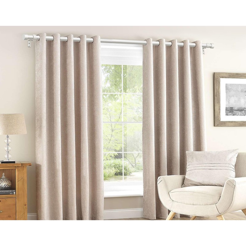 KAMANINA White Curtain Rod 32 to 144 Inch (2.6-12 Feet),