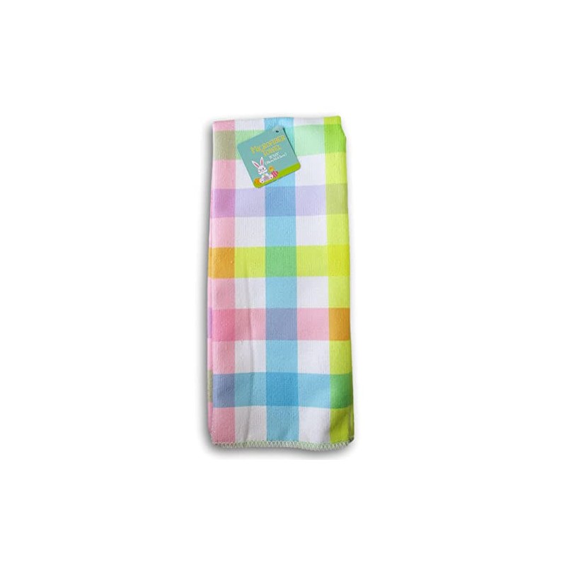 The Spring Shop Easter Pastel Checks Microfiber Towel - 15