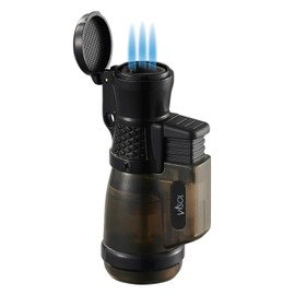 Visol Tiny Butane Torch Lighter Triple Flame Refillable Gas Lighter, Plastic and Windproof Adjustable Flame Lighter (Shipped Without Butane)