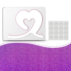 Kapyoo Quilting Rulers and Templates Quilting Templates for Machines Quilting Heart Shaped Free Motion Quilting Templates (Design A)