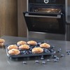 I-Bake 12 Cup Mini Muffin Pan, Black, Carbon Steel